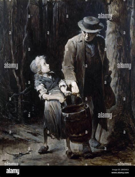 VALJEAN AND COSETTE - LES MISERABLES Jean Geoffroy (1853-1924). "Jean ...