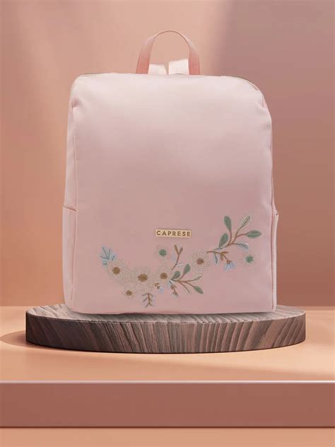Buy Caprese Sierra Large Light Pink Backpack @ 989 | Caprese Bags