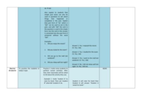 Teaching Simple Past Tense Lesson Plan 的图像结果