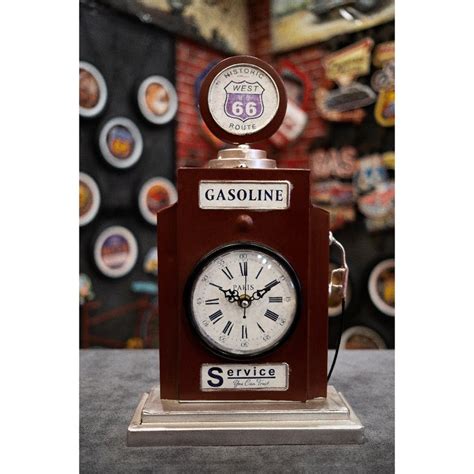 Table Clock - Gas Station