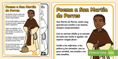 Poema a San Martín de Porres para niños | Twinkl Perú