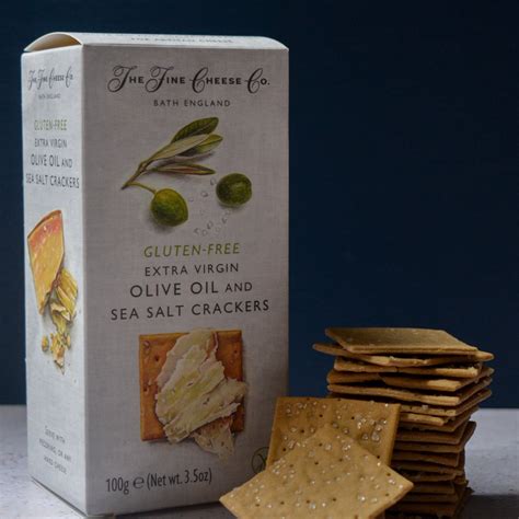 Extra Virgin Olive Oil & Sea Salt Crackers, Fine Cheese Co, Gluten Fre ...