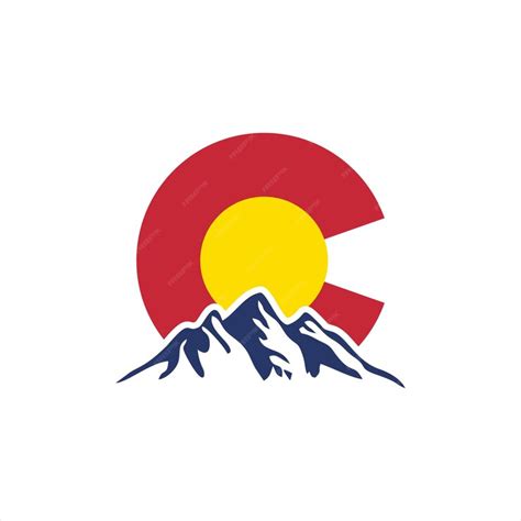Colorado logo with mountain vector illustration | Premium Vector