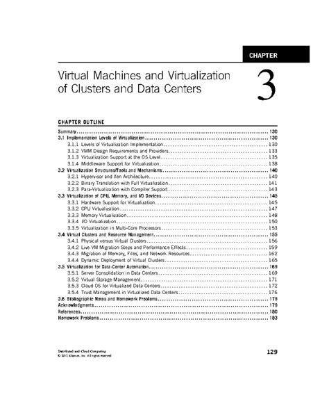 Cc notes - CHAPTER Virtual Machines and Virtualization of Clusters and ...