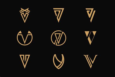Letter V Logo Bundle | V logo design, Logo design inspiration creative ...