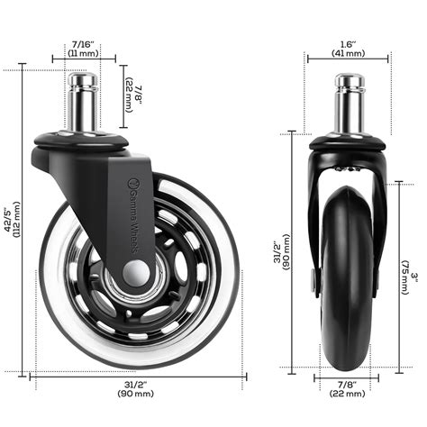 Chair Caster Wheels For Hard Floors