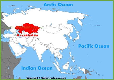Kazakhstan location on the Asia map - Ontheworldmap.com