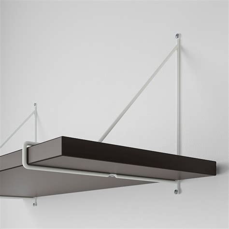 BERGSHULT / PERSHULT wall shelf combination, brown-black/white, 120x30 ...