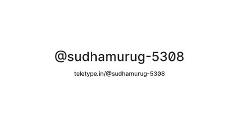 @sudhamurug-5308 — Teletype
