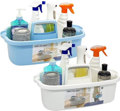Amazon.com: Goderewild 2 Pack Multi-Purpose Plastic Cleaning Caddy with ...