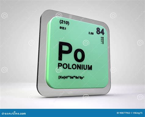 Polonium 84 Element. Alkaline Earth Metals. Chemical Element Of ...