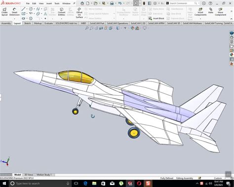 Image result for Fighter Jet Wing SolidWorks Design
