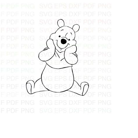 Bear_Winnie_the_Pooh_22 Outline Svg Dxf Eps Pdf Png, Cricut, - Inspire Uplift