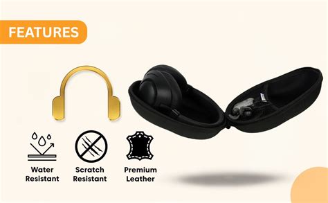 Stealodeal Oxford Black Hard Shell Headset Headphone Carrying Case ...