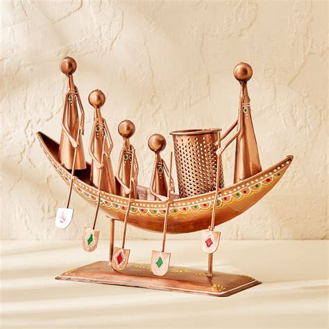 Buy Corsica Metal Musician Boat Pen Stand from Corsica by Home Centre ...