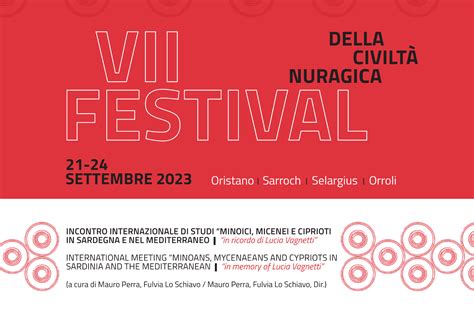 VII Festival della Civiltà Nuragica - Incontro Internazionale di studi "Minoici, Micenei e ...