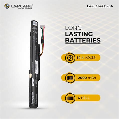 Buy Lapcare LAOBTAC6254 4-Cell 2000mAh Laptop Battery, Black at Best ...