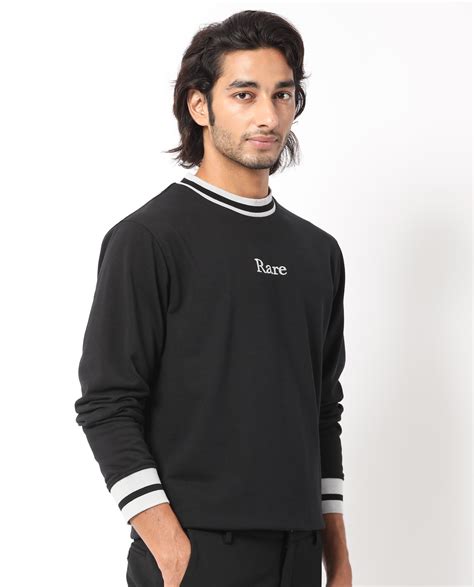 Rare Rabbit Men's Cancet Black Cotton Plain Regular Fit Full Sleeve Cr