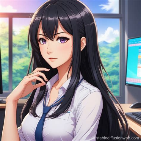 Black-Haired Anime Psychologist | Stable Diffusion Online