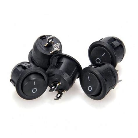 KCD1 Round Rocker SPST Switch 2 Leg 6A 250V : Amazon.in: Industrial ...