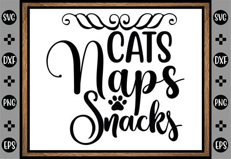 Cats Naps Snacks Svg Graphic by illustration art · Creative Fabrica