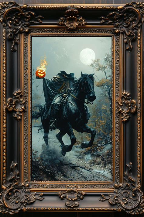 Headless Horseman Art Print: Gothic Halloween Decor - Etsy | Headless ...