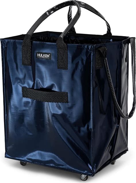 HULKEN - (Medium, Midnight Blue) Reusable Grocery Bag On Wheels ...