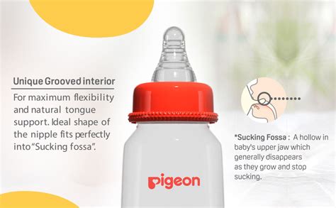 Buy Pigeon Cleft Palate Nursing/Baby Feeding Bottle 240 ml | Adjustable ...