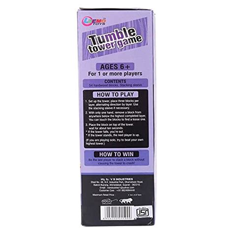 Tumble Tower Classic, 54 Hardwood Tiles, Original Stacking Game, Famil ...