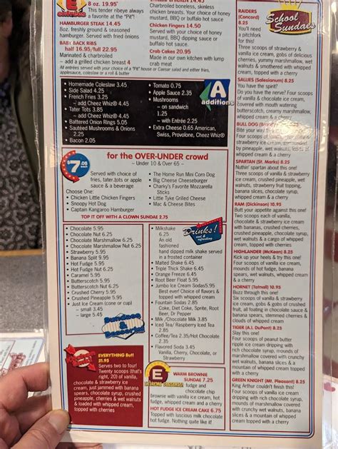 Menu at Charcoal Pit restaurant, Wilmington, Concord Pike