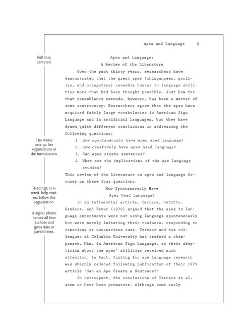 Image result for APA Style Research Paper Format