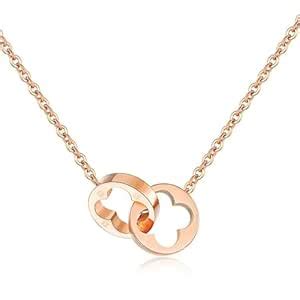 Fashion Frill Elegant Chain Pendant For Women Stainless Steel 18K Rose ...