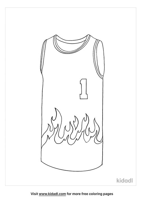 Basketball Jersey Coloring Page