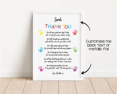 Thank You Poems Lots Teacher Gift/Teacher Poem/Thank You Poem For