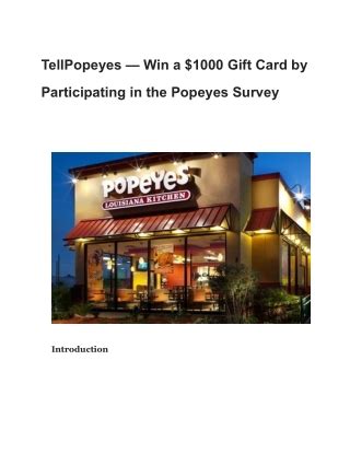 PPT - Survey - TellPopeyes PowerPoint Presentation, free download - ID ...
