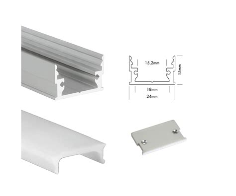 200cm M-Line Low alu + cover + endcaps | Uni-Bright