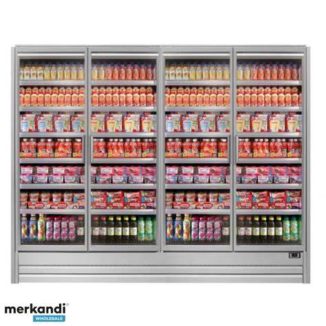 16 refrigerated display cases with 4 doors & 16 MULTIFRESH +E50 2-door ...