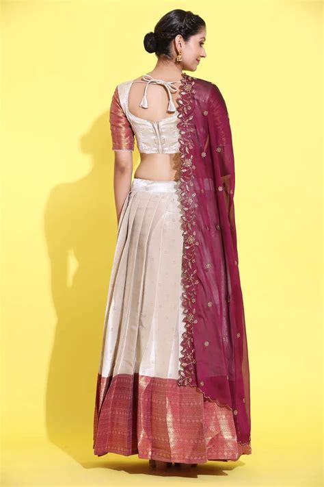 South Indian Festival Traditional Half Saree Yogeshwari – Fabcartz