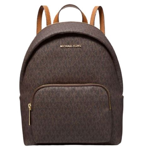 Michael Kors Womens Erin Large Backpack (Brown/Acorn) MK Signature ...