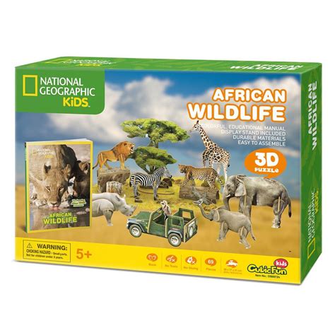 Buy Frank Cubic Fun National Geographic -African Wildlife 3D Puzzle ...