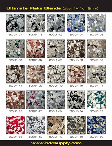 BDC Supply Ultimate Epoxy Flake Blends 1/4" size