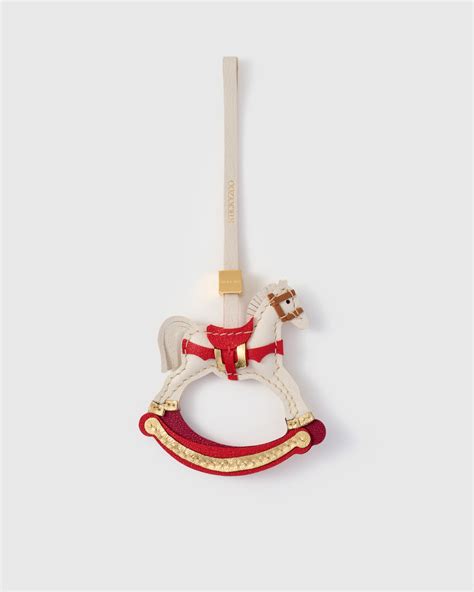 STICKY ZOO® – Rocking Horse Leather Bag Charm & Keychain – Handmade Holiday Gift – Sticky Zoo®