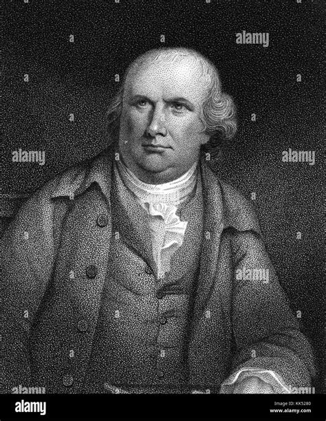 An engraving from a portrait of Robert Morris, he was a founding father ...