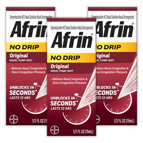 Afrin No Drip Original Nasal Mist Triple Pack Non Drowsy | Desertcart Panama