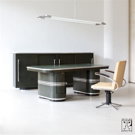 Streamline Modernist office table "London" by Mauser Waldeck in ...