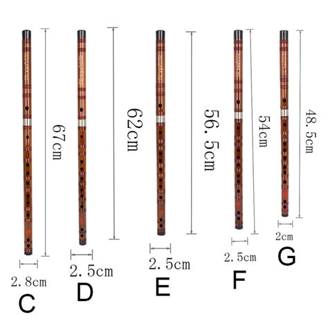 Bamboo Flute Woodwind Musical Instruments CD E F G... – Grandado