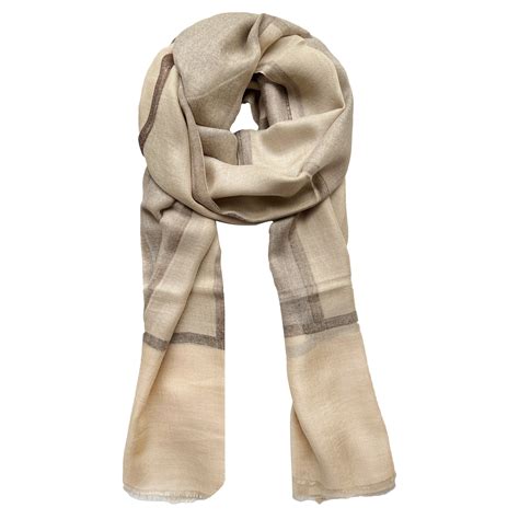 Check Ecru White Stole – Ikka Dukka Studio Private Limited.