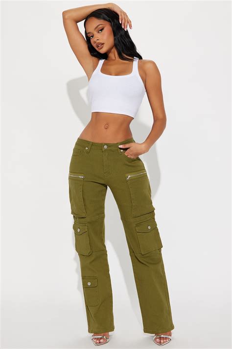 Make It Happen Straight Leg Cargo Pant - Olive | Fashion Nova