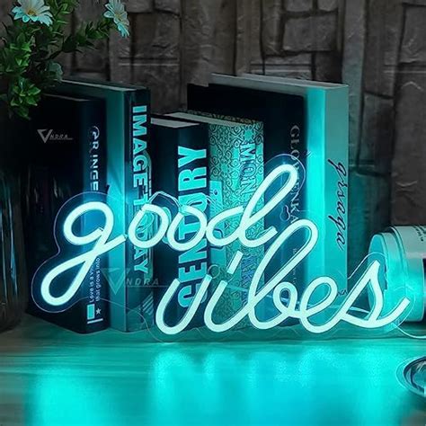 Buy VNDRA™ Good Vibes Neon Sign, LED Neon Signs Neon Light for Wall ...