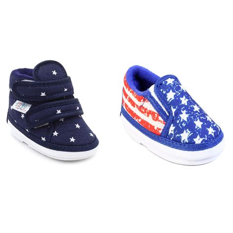 Buy CHiU Unisex Kids' Chu-Chu Star & Star Strip Shoes for 20-24 Months ...